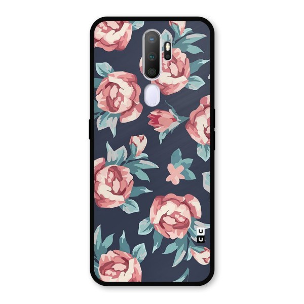 Flowers Painting Metal Back Case for Oppo A9 (2020)