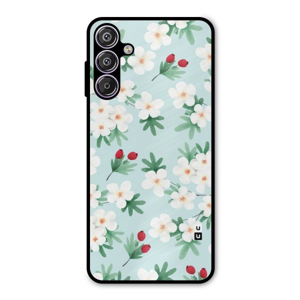 Flowers Pastel Metal Back Case for Galaxy F15