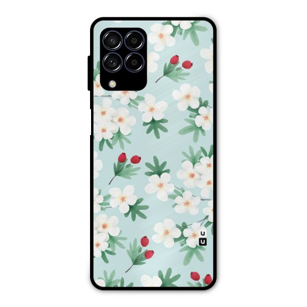 Flowers Pastel Metal Back Case for Galaxy M53 5G