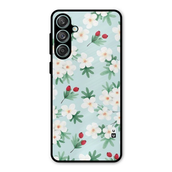 Flowers Pastel Metal Back Case for Galaxy M55 5G