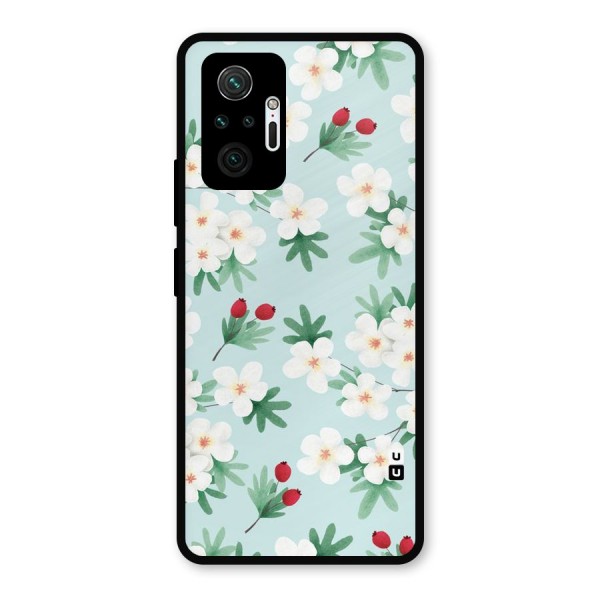 Flowers Pastel Metal Back Case for Redmi Note 10 Pro