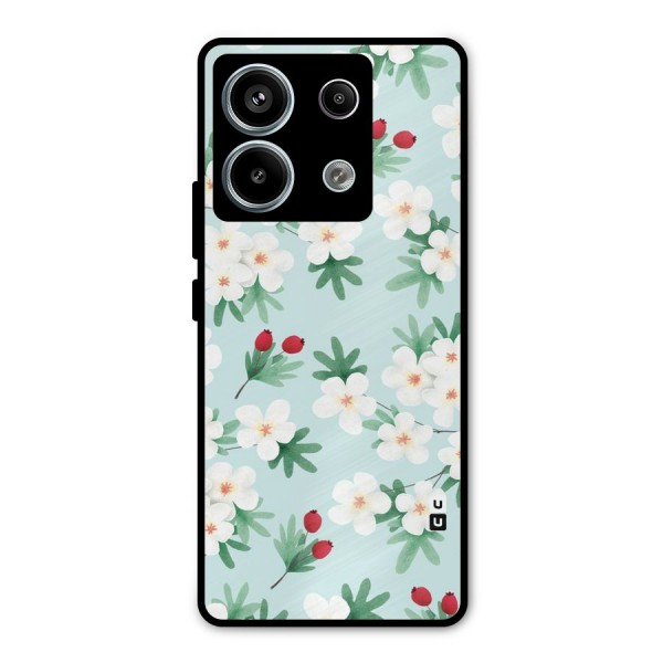 Flowers Pastel Metal Back Case for Redmi Note 13 Pro 5G