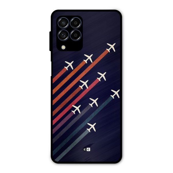 Flying Planes Metal Back Case for Galaxy M53 5G