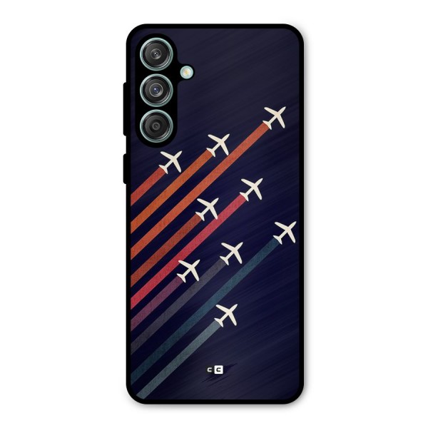 Flying Planes Metal Back Case for Galaxy M55 5G