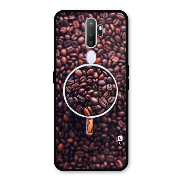 Focus Coffee Beans Metal Back Case for Oppo A9 (2020)