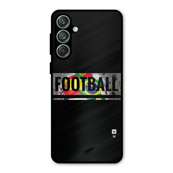 Football Typography Metal Back Case for Galaxy M55 5G
