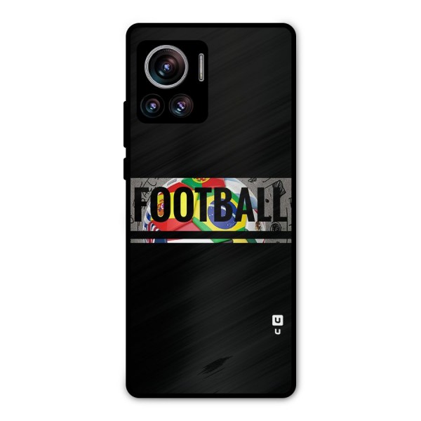 Football Typography Metal Back Case for Motorola Edge 30 Ultra