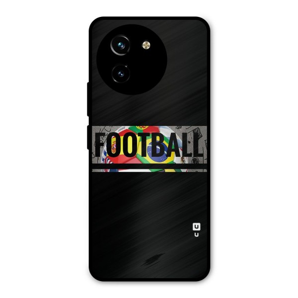 Football Typography Metal Back Case for Vivo Y200i