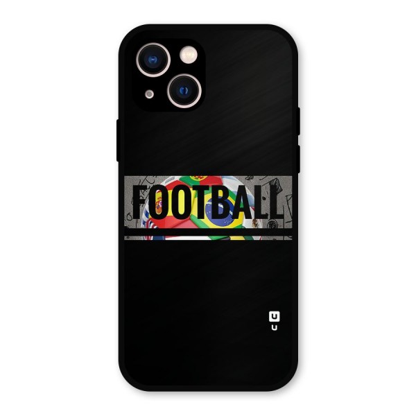 Football Typography Metal Back Case for iPhone 13
