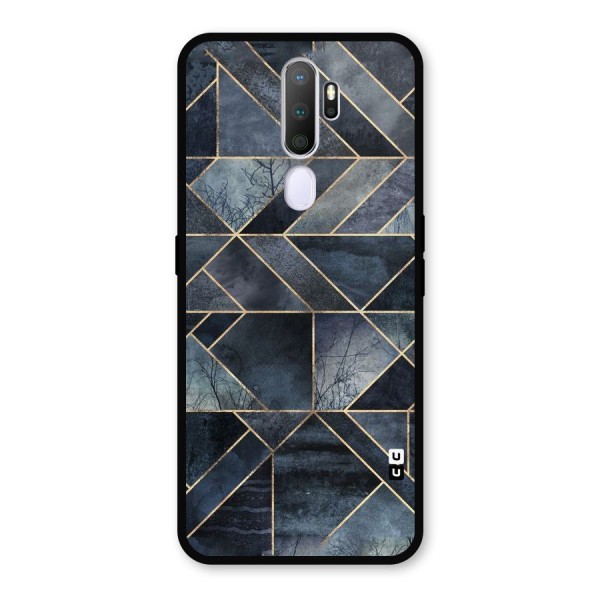 Forest Abstract Lines Metal Back Case for Oppo A9 (2020)