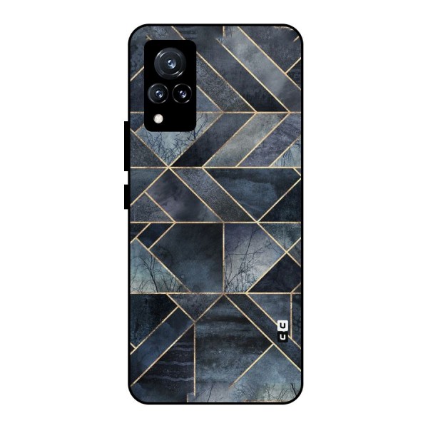 Forest Abstract Lines Metal Back Case for Vivo V21 5G