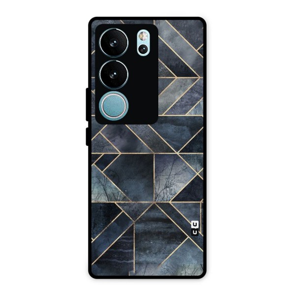 Forest Abstract Lines Metal Back Case for Vivo V29 Pro