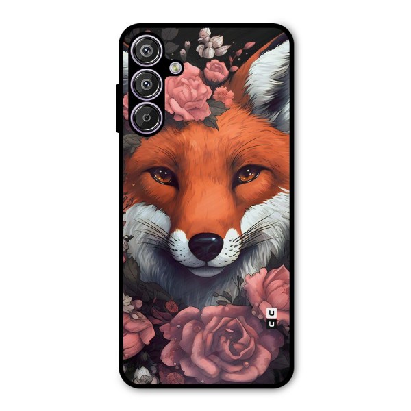 Fox and Roses Metal Back Case for Galaxy F15