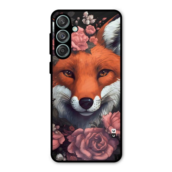 Fox and Roses Metal Back Case for Galaxy M55 5G