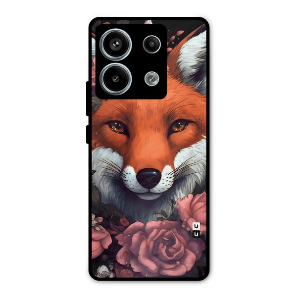Fox and Roses Metal Back Case for Redmi Note 13 Pro 5G