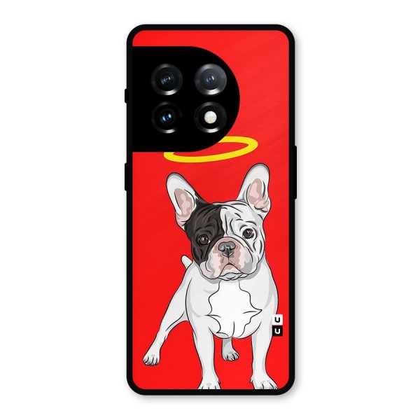 French Cute Angel Doggo Metal Back Case for OnePlus 11
