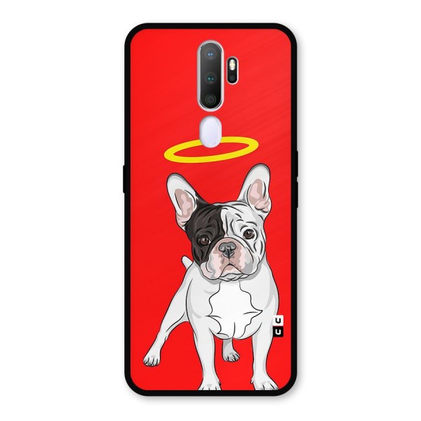 French Cute Angel Doggo Metal Back Case for Oppo A9 (2020)