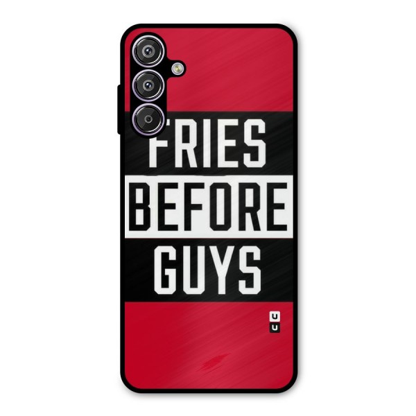 Fries Love Stripes Metal Back Case for Galaxy F15