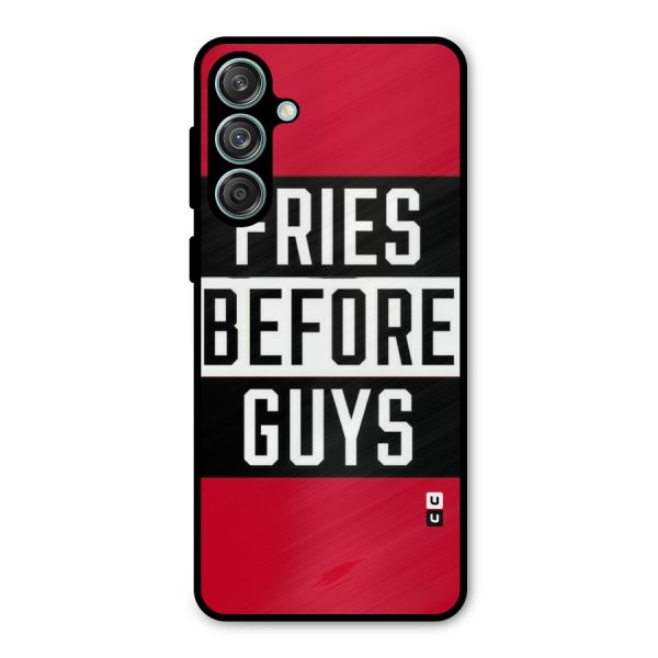 Fries Love Stripes Metal Back Case for Galaxy M55 5G