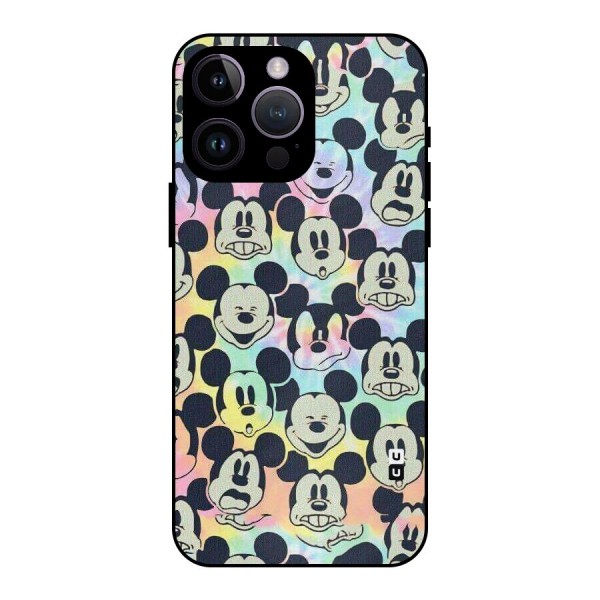 Fun Rainbow Faces Metal Back Case for iPhone 14 Pro Max