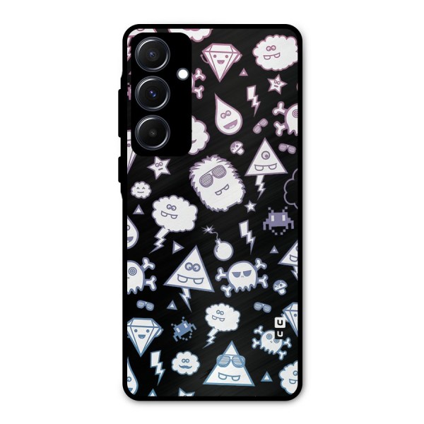 Funny Faces Metal Back Case for Galaxy A55