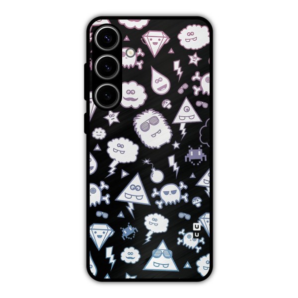 Funny Faces Metal Back Case for Galaxy S24 Plus