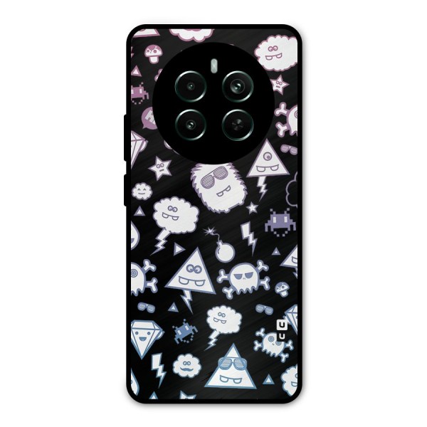 Funny Faces Metal Back Case for Realme 12 Plus