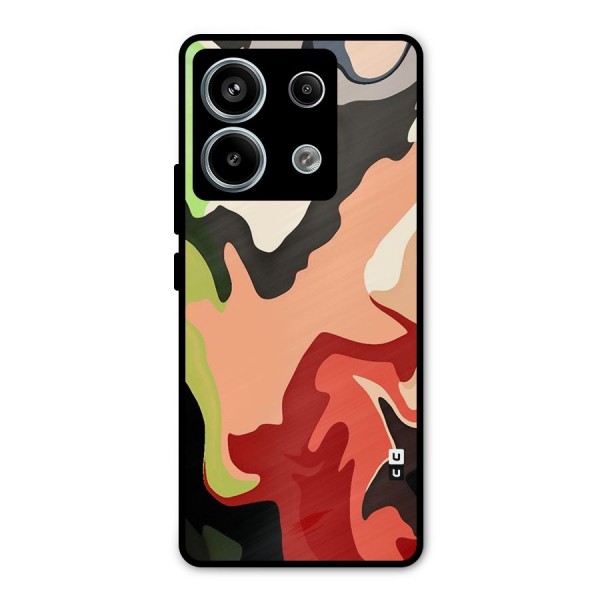 Geometric Abstract Acrylic Oil Pattern Art Metal Back Case for Redmi Note 13 Pro 5G