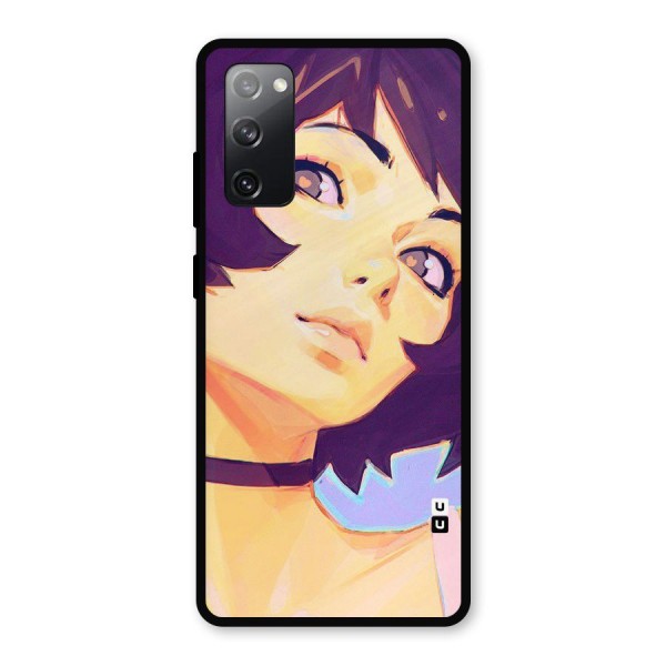 Girl Face Art Metal Back Case for Galaxy S20 FE