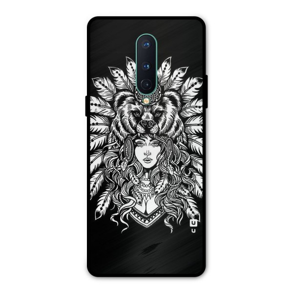 Girl Pattern Art Metal Back Case for OnePlus 8