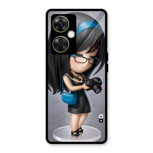 Girl With Camera Glass Back Case for OnePlus Nord CE 3 Lite