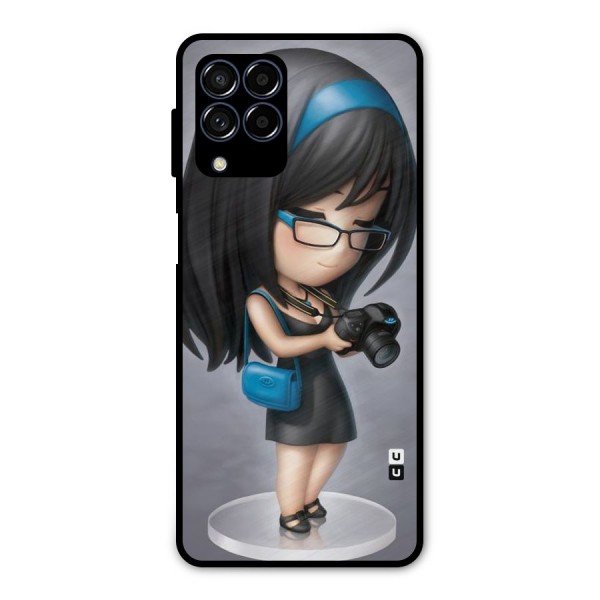 Girl With Camera Metal Back Case for Galaxy M53 5G