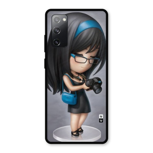 Girl With Camera Metal Back Case for Galaxy S20 FE 5G