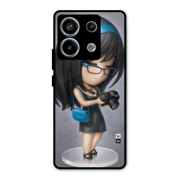 Girl With Camera Metal Back Case for Redmi Note 13 Pro 5G