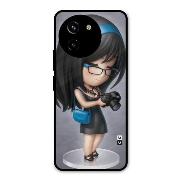 Girl With Camera Metal Back Case for Vivo Y200i