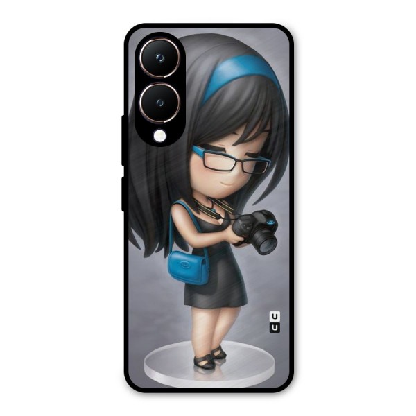 Girl With Camera Metal Back Case for Vivo Y28