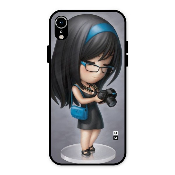 Girl With Camera Metal Back Case for iPhone XR