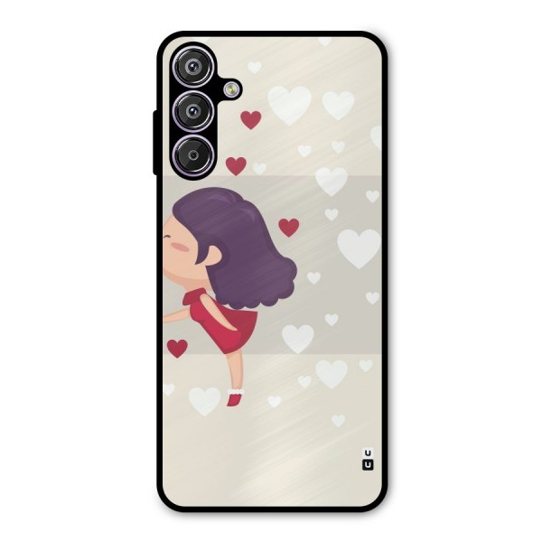 Girl in Love Metal Back Case for Galaxy F15
