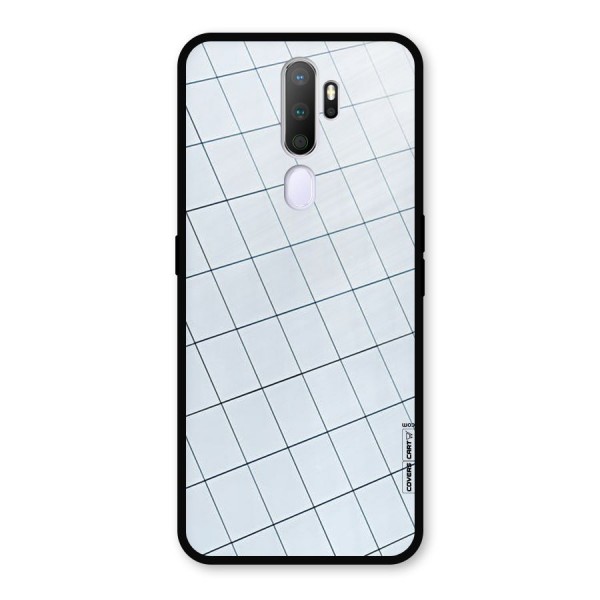 Glass Square Wall Metal Back Case for Oppo A9 (2020)