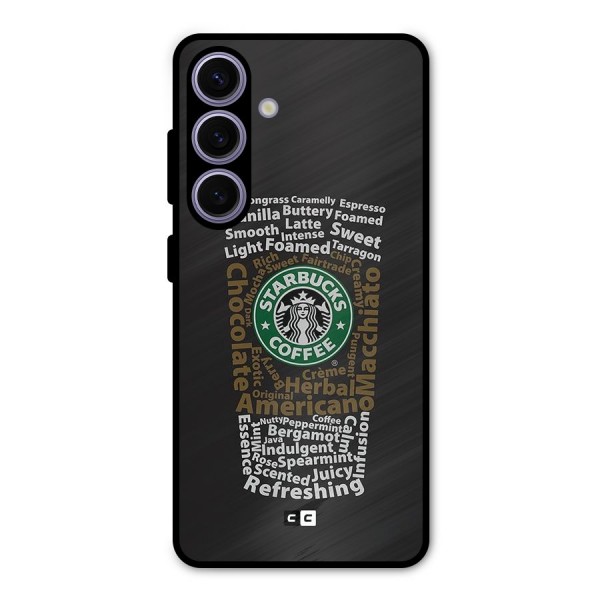 Glass StarBucks Metal Back Case for Galaxy S24