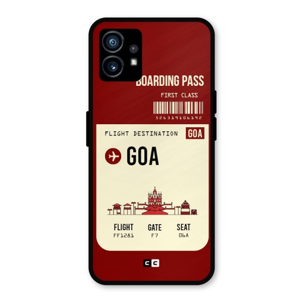 Goa Boarding Pass Metal Back Case for Nothing Phone 1