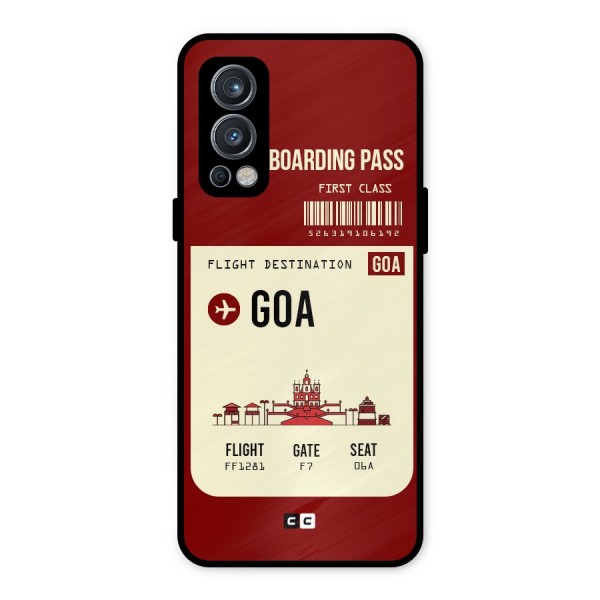Goa Boarding Pass Metal Back Case for OnePlus Nord 2 5G