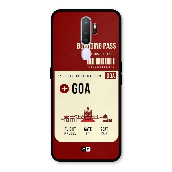 Goa Boarding Pass Metal Back Case for Oppo A9 (2020)