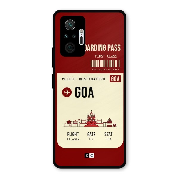 Goa Boarding Pass Metal Back Case for Redmi Note 10 Pro