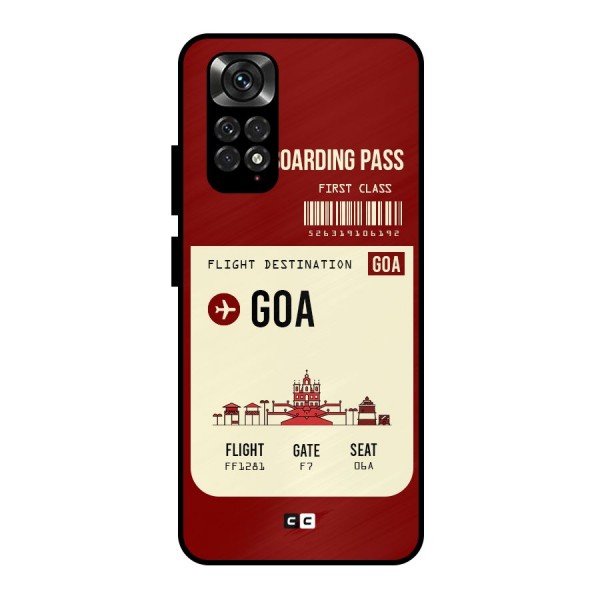 Goa Boarding Pass Metal Back Case for Redmi Note 11 Pro