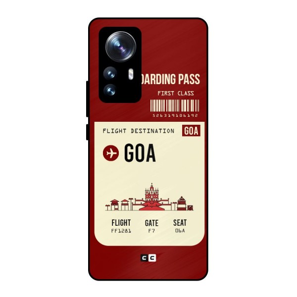 Goa Boarding Pass Metal Back Case for Xiaomi 12 Pro