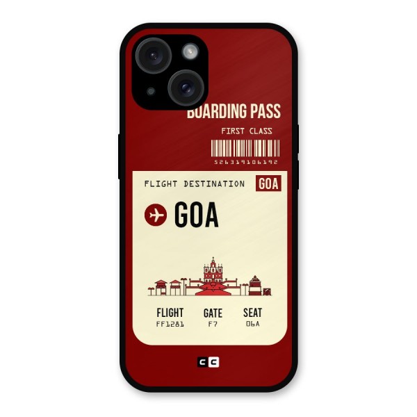 Goa Boarding Pass Metal Back Case for iPhone 15