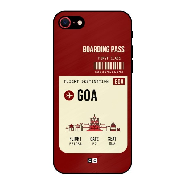 Goa Boarding Pass Metal Back Case for iPhone 8