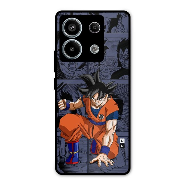 Goku Manga Art Metal Back Case for Redmi Note 13 Pro 5G