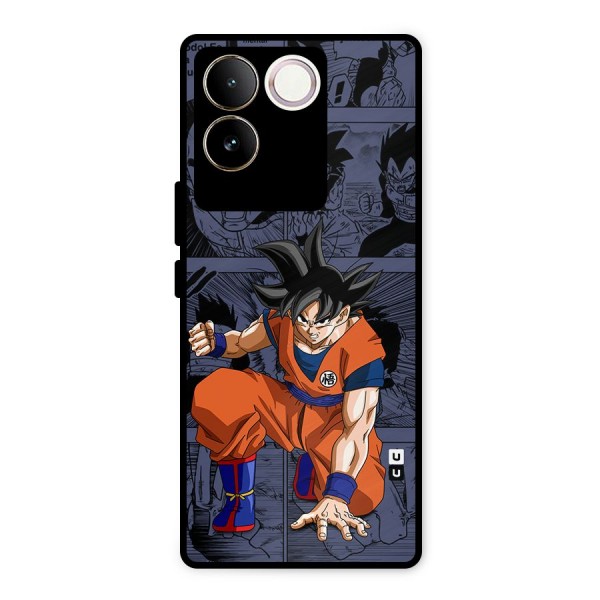 Goku Manga Art Metal Back Case for Vivo T2 Pro